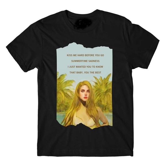 Lana_Del_Ray_Tshirt_Summertime Unisex T-shirt Gift For Fan - Picture 1 of 4